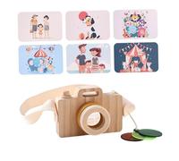harayaa Simulation de caméra en bois, jeu de simulation, apprentissage précoce, jouet pour l'école maternelle