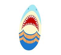 harayaa Skimboard 35 Pouces pour Les Sports Nautiques et Les Activités de Plage, Adapté Aux Enfants et Aux Débutants, Visage de Requin