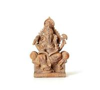 harayaa Statue Religieuse Figurine Sculpture en, Ganesh Assis sur Un Trône, Lisant Un Livre, Numéro De Modèle 09106, Dimensions 13,5 Cm Longueur X 10,5 Cm Largeur X 22 Cm Hauteur