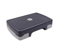 harayaa Stepper D'Aérobic Équipement D'Entraînement Plateforme de Step Banc Portable en Matériau PP Antidérapant pour La Sécurité Adapté Au Renforcement Muscu, Gris Noir
