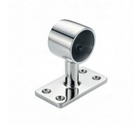 harayaa Support de Main Courante Marine Support de Railing Équerre de Garde Corps de Tube Corps Cylindrique avec Platine Rectangulaire Robuste Inox 316 Marin , Support Avant/Arrière Universel 32MM