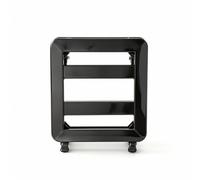 harayaa Support de Plante Rectangulaire Chariot Pot Fleur Base Mobile Plateau Plante Support Roulant Cadre Métallique Robuste avec Arrondis Convient au, 30 30cm, Noir