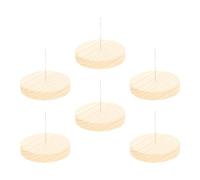 harayaa Support de poupée en Crochet 6X, Supports d'exposition de poupée, Base en Bois, Broche en Acier Rustique, Support de Rangement créatif pour Figurines, Une Seule Broche