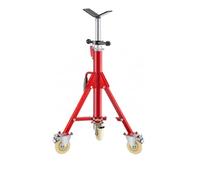 harayaa Support de Tube Réglable Trépied Chevalet Support de Canalisation Cadre en Acier Renforcé Tête en V pour Maintien Ferme Roulettes à Ajustement, HB1206DVMW-Modèle Moyen