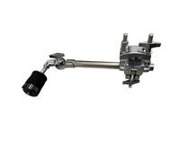 harayaa Support Hardware Batterie avec Pince Universelle et Porte Cymbale à Embout Feutré Noir pour Montage Stable d'Instruments, Tige De Cymbale Droite Courte + Pince Multifonction