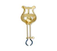 harayaa Support Partition Compact pour Trompette avec Clip Articulé et Coussinets Bleus Protecteurs Corps en Fer Doré avec Fixation Sûre sur et Tubes Adapté aux Musiciens Jazz et Groupes Rue