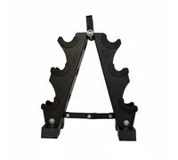 harayaa Support Porte-haltères Pliable Rack Trois Étagères Structure Solide Acier Organisation Pliable Convient pour Salle de Sport à Domicile Exercice Personnel Rangement Fitness Famille Active