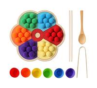 harayaa Tableau à Picots En Bois, Jeu Sensoriel de Classification Des Couleurs, Jouet éducatif pour Développer La Motricité Fine et Apprendre à Co