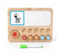 harayaa Tableau Arithmétique Enfant Tableau Éducatif en Bois Planche d'apprentissage Jeu Pédagogique Planche Effaçable avec, Tableau D Apprentissage De L Alphabet Anglais
