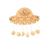 harayaa Tableau D'activités En Bois, Jouet Sensoriel, Accessoire éducatif, Matériel de Bricolage, éveil et Cognition, Idéal Comme Cadeau D'anniversair, vaisseau spatial