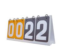 harayaa Tableau de Bord Comptoir de Score Pliable Tableau D'Affichage Jeux Sportifs Numérotation Claire Manipulation Facile Adapté Aux Entraînements et Compét, Jaune Gris