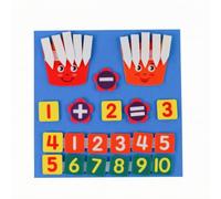 harayaa Tableau de Calcul en Feutrine Planche de Calcul Éducative Jeu Sensoriel Chiffres Feutrés Éléments Mobiles Méthode Intuitive Tissu Feutre Développement, Bleu 2, 30 32.3cm