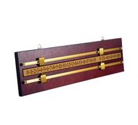 harayaa Tableau de Marquage Billiard Scoreboard Tableau de Score Panneau Indicateur Compteur en Bois Classique avec Réglettes en Alliage Doré par Boucle, Vin Rouge
