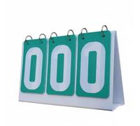 harayaa Tableau de Score Étanche Tableau de Points Manuel Marquoir Pliable Compteur de Score à 3 Chiffres Présentoir de Table avec Base Triangulaire en PVC, Vert