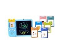 harayaa Tablette D'écriture avec Calculatrice éducative, Parlantes, Jouet D'apprentissage de L'alphabet, éc, Bleu avec 255 cartes