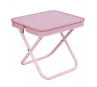 harayaa Tabouret de Camping Pliable Chaise Siège Escabeau Tabouret Portable avec Cadre en Acier Carbone et Tissu Respirant pour Randonnée Pêche Plage Files, Rose, L