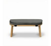 harayaa Tabouret de Méditation Banc Siège Coussin Banc de Prière en Bambou avec Coussin Rembourré Housse Zippée et Sangles Visibles Adapté à la Relaxation, Gris Foncé