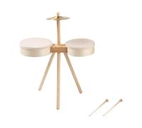 harayaa Tambour Enfant Ensemble de Tambours Jouets Musicaux en Bois pour Pratiquer Les Rythmes et Les Battements Cadeau Éducatif pour Garçons et Filles, sans Pédale de Tambour