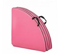 harayaa Tapis de Danse Pratique Tapis de Gymnastique Coussin d'Atterrissage Tapis Pliable Absorption d'Impact en Mousse EPE Bord Zippé pour Pole Poignées, Diamètre 160 3 Cm