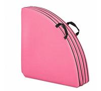 harayaa Tapis de Danse Pratique Tapis de Gymnastique Coussin d'Atterrissage Tapis Pliable Absorption d'Impact en Mousse EPE Bord Zippé pour Pole Poignées, Diamètre 160 5 Cm