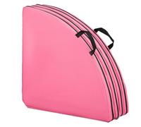 harayaa Tapis de Danse Pratique Tapis de Gymnastique Coussin d'Atterrissage Tapis Pliable Absorption d'Impact en Mousse EPE Bord Zippé pour Pole Poignées, Diamètre 120 3 Cm