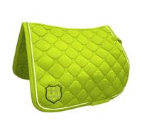 harayaa Tapis de Selle Cheval Matelassé Amortisseur Numnah Pad Design Profilé Anti-bouffement Piping Raffiné et Label Cousu Passants Latéraux Convient à , Vert Avocat