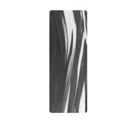 harayaa Tapis d'Exercice en Caoutchouc Multifonction Matelassé Surface de Maintien pour Postures Stables Finition Propre avec Bords Arrondis Adapté au Pilates Entraînements Quotidiens, Noir Et Blanc