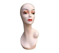 harayaa Tête de Mannequin Féminine, Tête de Poupée, Présentoir de Maquillage et de Perruques, Modèle Professionnel Chauve, Porte-perruques pour Magasin, Prése, style je