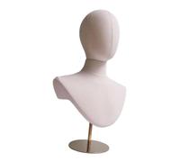 harayaa Tête de mannequin, présentoir de perruques, support de table polyvalent, moderne et réglable en hauteur pour bandeau, postiche, écharpe, casquette, Base En or