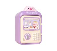 harayaa Tirelire électronique En Forme de Cochon, Jouet Distributeur Automatique de Billets, Boîte à épargne avec de Passe, Matériel éducatif, Cadeau D, Violet