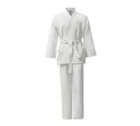 harayaa Uniforme Karaté Compl Ceinture Tissu Léger Texturé à Rayures pour Exercices Défense Personnelle Cours Conçu pour Les Pratiquants Cherchant Mobilité Confort.