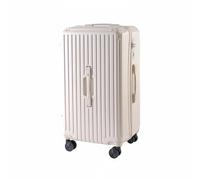 harayaa Valise à roulettes Valise Trolley Bagage Rigide Cabine avec Coque Pc Trois Couches Anti-Rayures Roues Universelles Silencieuses Support Téléphone, Blanc, 30 Pouces