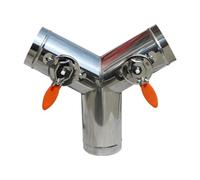harayaa Vanne de conduit d'air en acier inoxydable, connecteur de conduit à 3 voies, registre de volume manuel pour salle de bain, Diamètre Extérieur