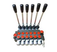 harayaa Vanne de Contrôle Hydraulique Manuel Directionnel Distributeur Levier Bloc Commandes Ergonomiques Réactives pour Contrôle des Conduites Atelier Équipement Agricole Réparation Entretien, P40-6