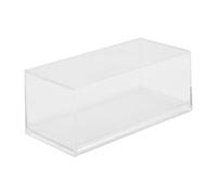 harayaa Vitrine en acrylique transparent, anti-poussière, légère, pour modèles à l'échelle 1/64, figurines d'action et objets de collection, Base Transparente