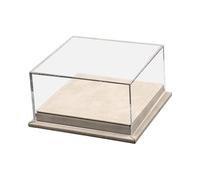 harayaa Vitrine pour Deux Modèles de Voitures à L'échelle 1/64, Couvercle En Acrylique Transparent, Robuste et Multifonctionnelle, pour Le Rangement Des O, Beige