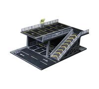 harayaa Vitrine pour Modèle Réduit de Voiture à L'échelle 1/64, Boîte D'exposition Miniature pour Véhicule, Garage Simulé En PVC, Idéale pour Les Coll, Style A
