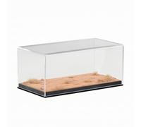 harayaa Vitrine pr Voitures Miniatures Stable | Traparente, Boîte D'exposition Socle Noir, Robuste, Socle D'exposition, pr Bureau, Herbe Sauvage