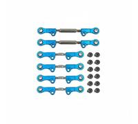 harayaa Voiture Électrique Ensemble Biellettes Réglables Barre Direction Amortisseur Aluminium Acier Connexion Stable sans Jeu Convient aux Pistes Sablonneuses Sorties W nd Pratique, Bleu Ciel