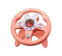 harayaa Volant de Simulation, Vibrations Simulées avec Musique, Jouet éducatif Sonore, Manette de Conduite, Rose Rond