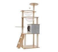 HarBin-Star Arbre à chat - 135 cm - Tour d'escalade - Jouet pour chat - Grotte - Plateformes - Surface de couchage (40 x 50 x 135 cm)