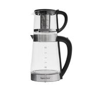 HarBin-Star Bouilloire électrique puissante en verre, avec petite théière, 2,5 l + 1 l, 1 800 W, chauffage rapide