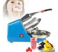 HarBin-Star Broyeur à glace électrique, 380 W 220 V en acier inoxydable, machine à glace grattée, bleu, machine à smoothie commerciale, 65 kg/h, broyeur à glace pour restaurants, hôtels, etc