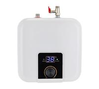 HarBin-Star Mini chauffe-eau électrique 8 l - Avec valve de sécurité et tube - Petit chauffe-eau instantané - 1500 W - 220 V - 29 x 29 x 29 x 29 cm