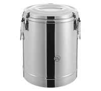 HarBin-Star Seau isotherme en acier inoxydable de 20 l avec couvercle, seau de cuisine, temps de conservation de la température 12 h, seau à nourriture, double isolation (20 l)