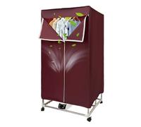 HarBin-Star Sèche-linge électrique 1500 W avec minuterie, télécommande et couvercle extérieur, pliable, moins de bruit, sèche-linge à pompe à chaleur, pour appartements (bordeaux)