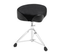 HarBin-Star - Tabouret de batterie noir, tabouret rembourré, hauteur réglable de 45 à 68 cm, pieds de siège de batteur avec pieds en caoutchouc, 48 x 32 x 21 cm