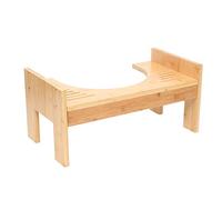 HarBin-Star Tabouret de toilette en bambou réglable pour toilettes, facilite la digestion, soulage les hémorroïdes, respectueux de l'environnement et durable, hauteur de 17 à 20 cm