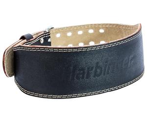 Harbinger 4" Padded Leather Ceinture de musculation - Soutient le bas du dos et le tronc, cuir et suède offrent un ajustement confortable, idéal pour les levées lourdes,XL,Noir