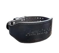 Harbinger Ceinture de Powerlifting 10mm - Support Optimal du Dos & du Tronc, Boucle en Acier à 3 Dents, Légale en Compétition, Idéale pour Squats & Soulevés de Terre, Unisexe, Noir, Moyen